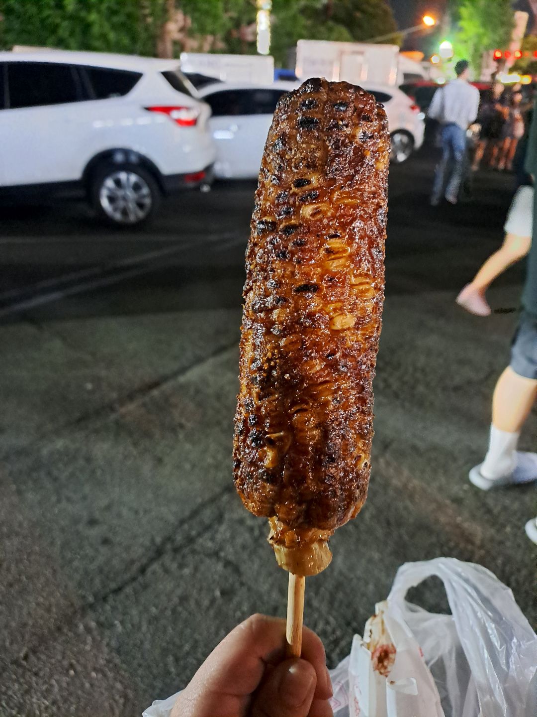 石頭王旋轉碳烤玉米