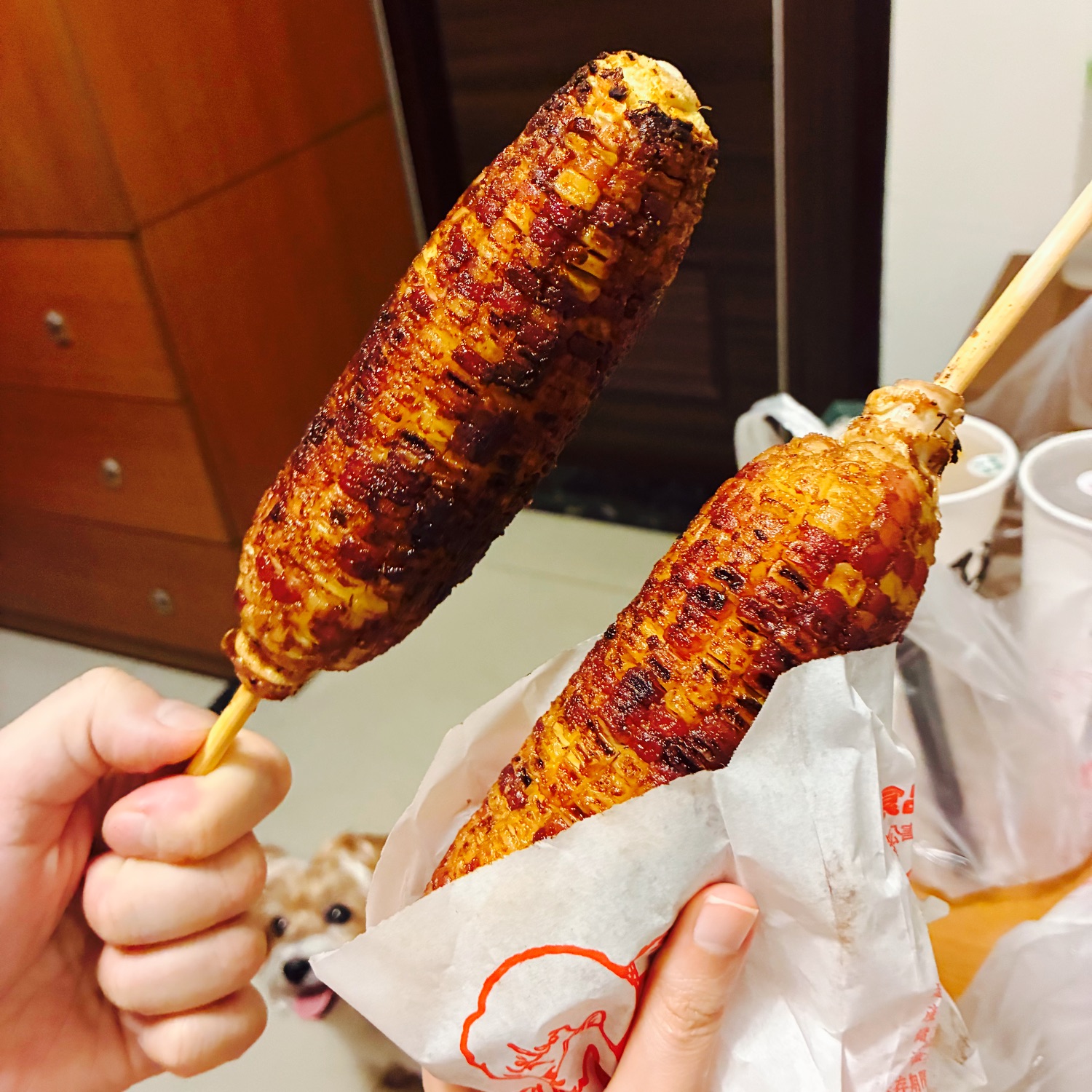 石頭王旋轉碳烤玉米